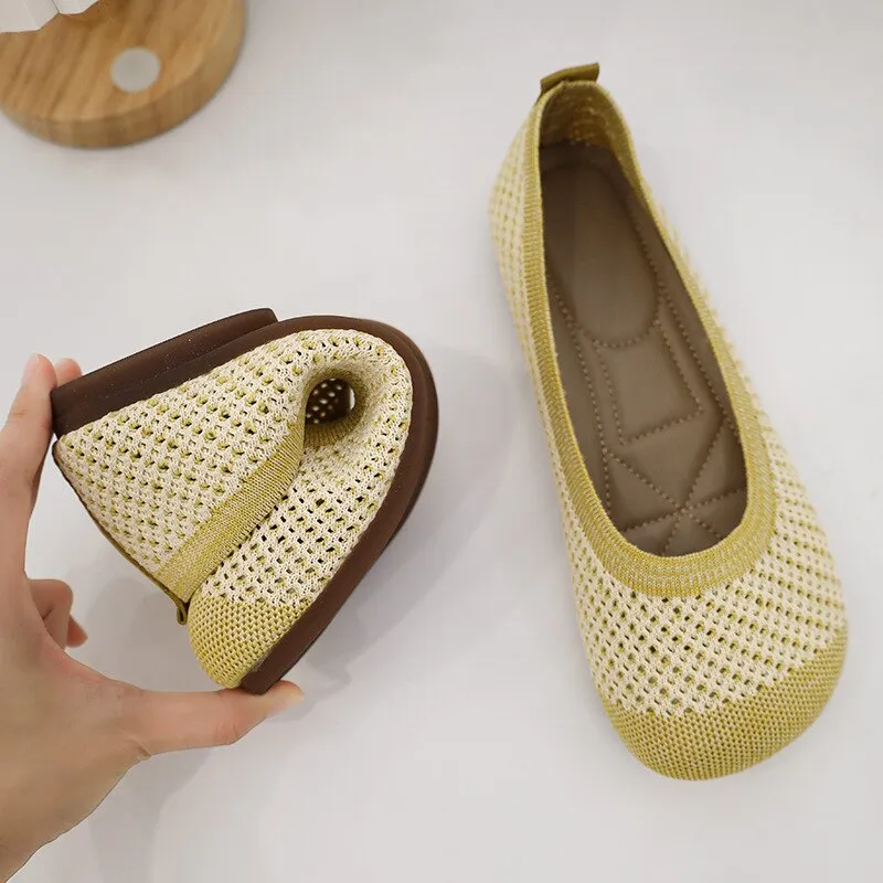 Nanccy Weaving Breathable Loafers  Comfortable Walking Casual Flats Shoes WF11