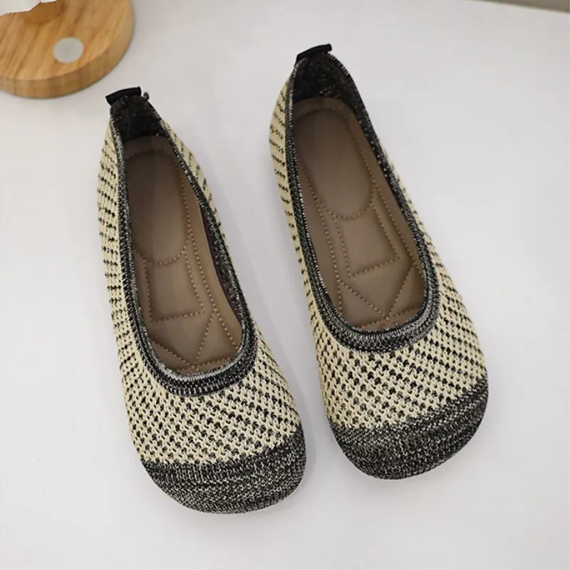 Nanccy Weaving Breathable Loafers  Comfortable Walking Casual Flats Shoes WF11