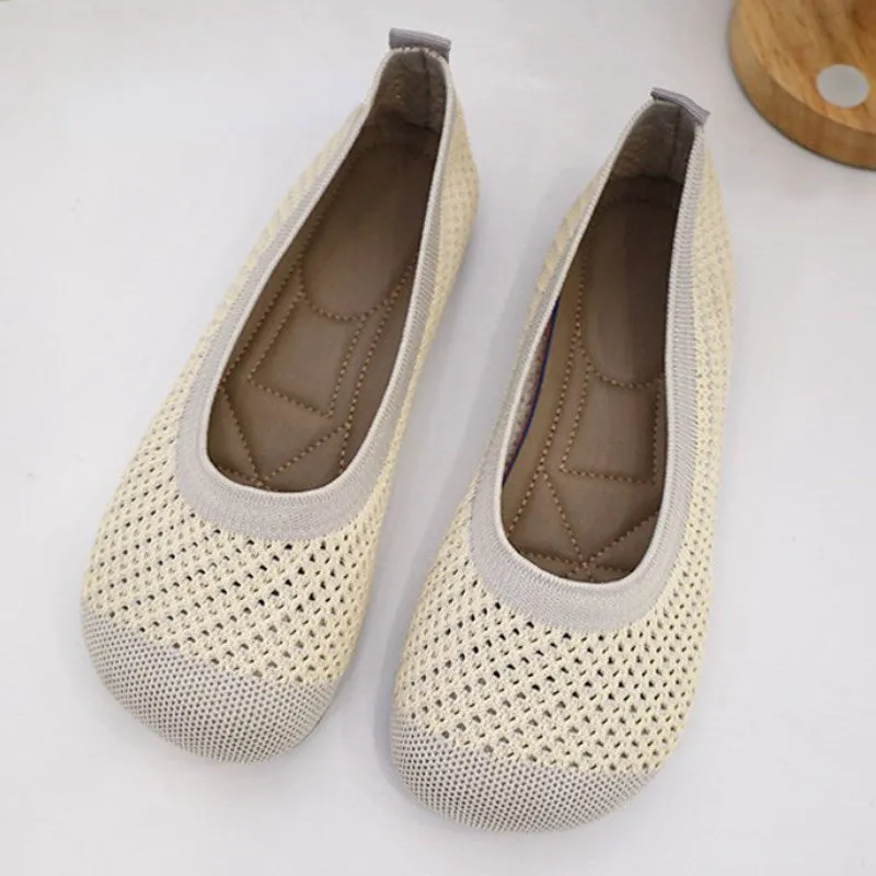 Nanccy Weaving Breathable Loafers  Comfortable Walking Casual Flats Shoes WF11
