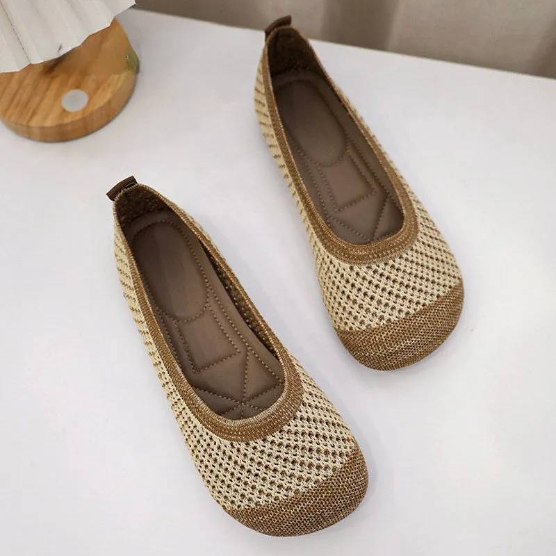 Nanccy Weaving Breathable Loafers  Comfortable Walking Casual Flats Shoes WF11