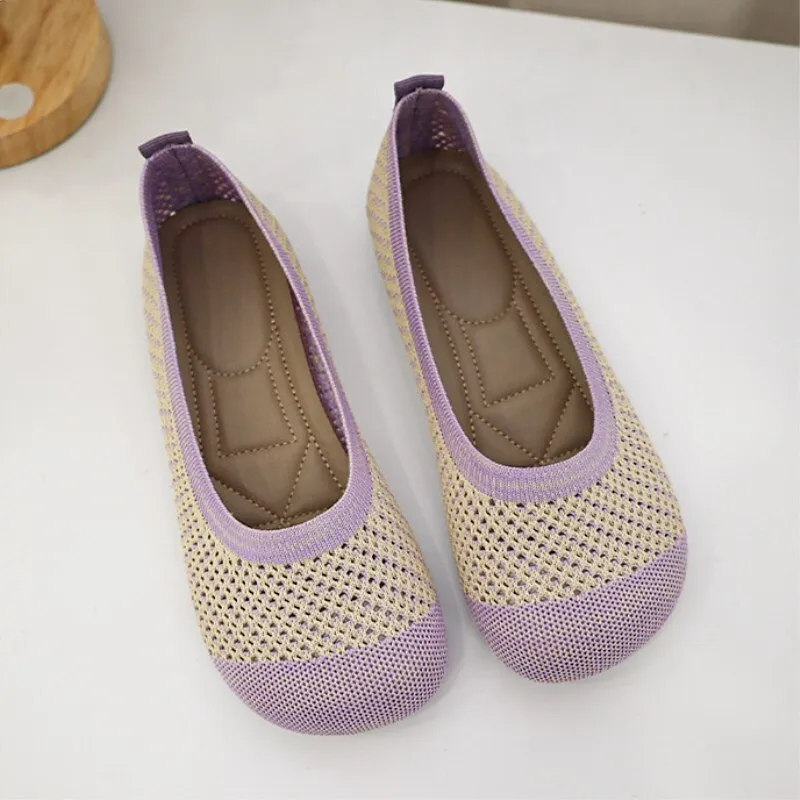 Nanccy Weaving Breathable Loafers  Comfortable Walking Casual Flats Shoes WF11