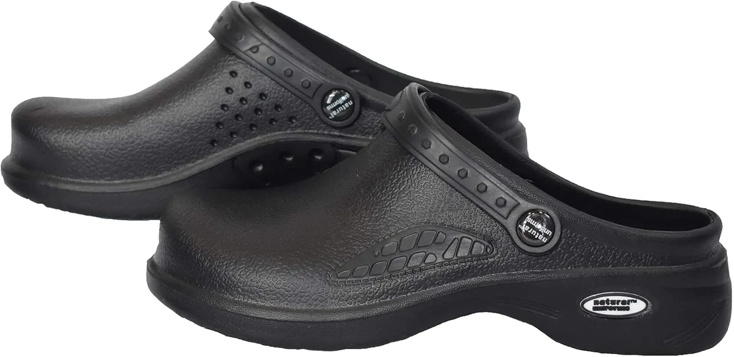 Natural Uniforms Ultralite Women's Clogs with Strap, Nursing Medical Work Mule
