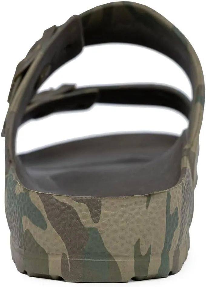 Nautica Men's EVA Double Buckle Slide Sandals - Adjustable Waterproof Slip-On Comfort Shoes for Casual Wear, Beach, and Poolside