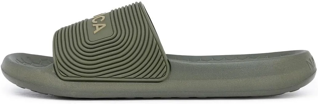 Nautica Men's Slide Sandals – Comfortable Slip-On Pool & Beach Shoes with Cushioned Footbed for Casual Wear