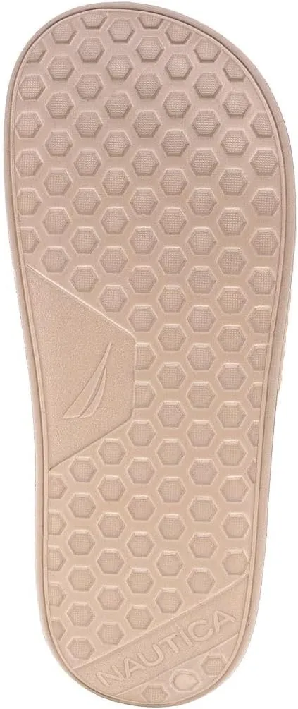 Nautica Men's Slide Sandals – Comfortable Slip-On Pool & Beach Shoes with Cushioned Footbed for Casual Wear