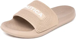 Nautica Men's Slide Sandals – Comfortable Slip-On Pool & Beach Shoes with Cushioned Footbed for Casual Wear