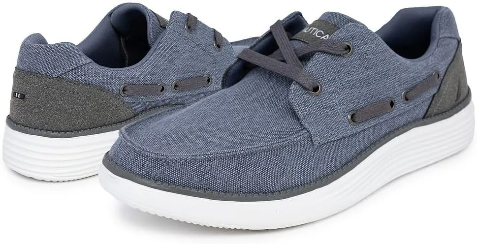 Nautica Men's Slip-On Casual Loafers Comfort Sneaker - Elastic Stretch Moccasin - Athletic Walking Shoe-Pearson