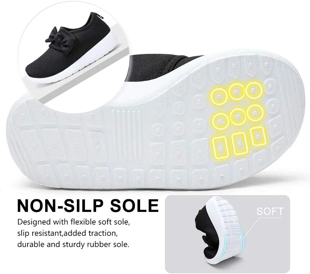 nerteo Toddler Girl Shoes Lightweight Slip On Sneakers for Kids
