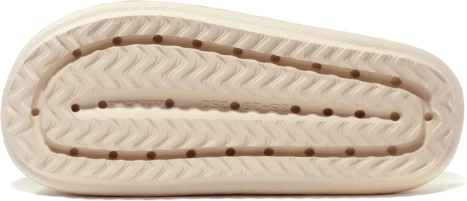 NewDenBer Cloud Slides Slippers for Women and Men Soft Cushioned Thick Sole Shower Bathroom Indoor Outdoor House Slide Sandals