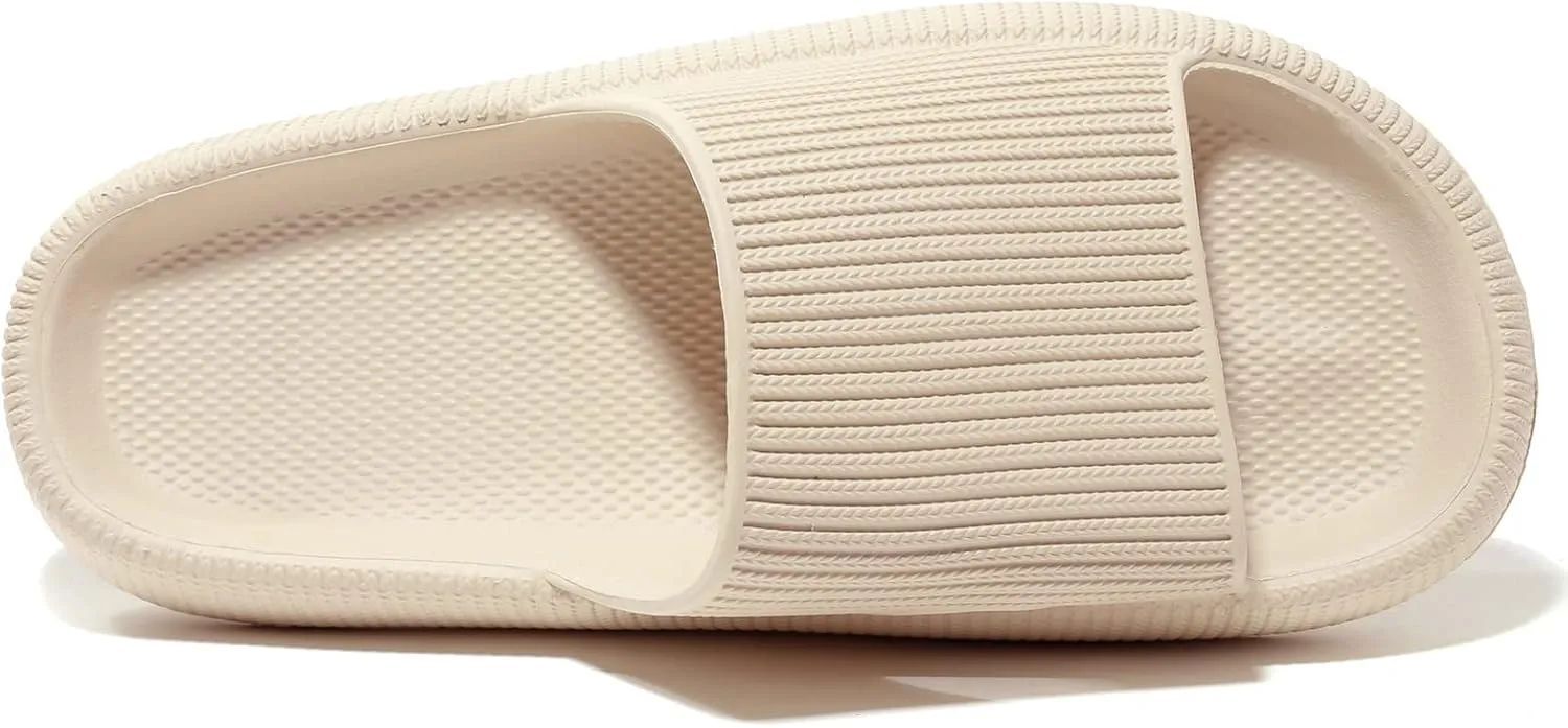 NewDenBer Cloud Slides Slippers for Women and Men Soft Cushioned Thick Sole Shower Bathroom Indoor Outdoor House Slide Sandals
