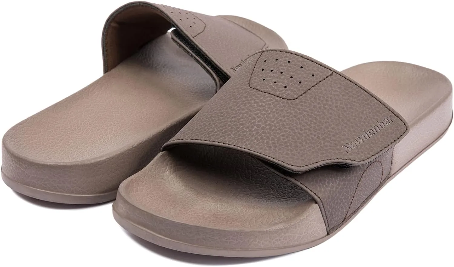 NewDenBer Men's Comfort Slide Sandals Lightweight EVA Rubber Slip on Sandals
