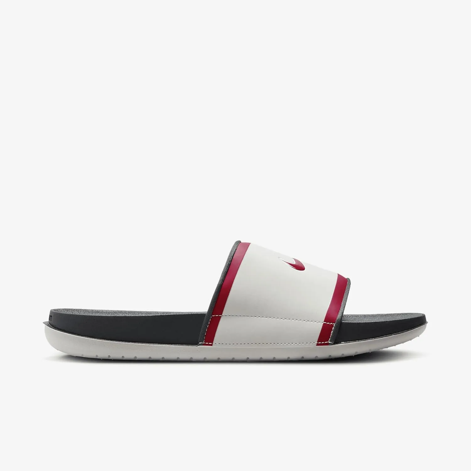 Nike College Offcourt (Alabama) Slides (FN2642-001, Night Silver/Dark Smoke Grey/Team Crimson)