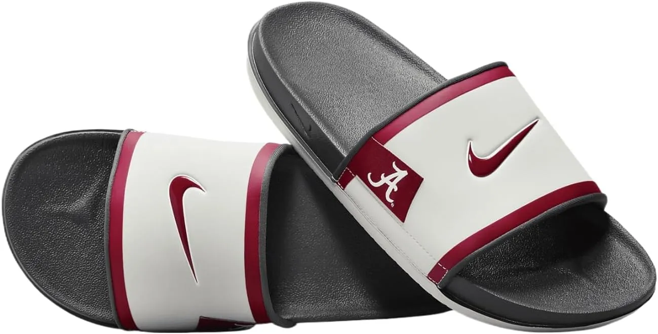 Nike College Offcourt (Alabama) Slides (FN2642-001, Night Silver/Dark Smoke Grey/Team Crimson)
