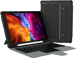 Nillkin 10.2" iPad Case with Detachable Keyboard, Pen Holder, Anti-mistouch Trackpad, Shockproof for iPad 9/8/7th Gen
