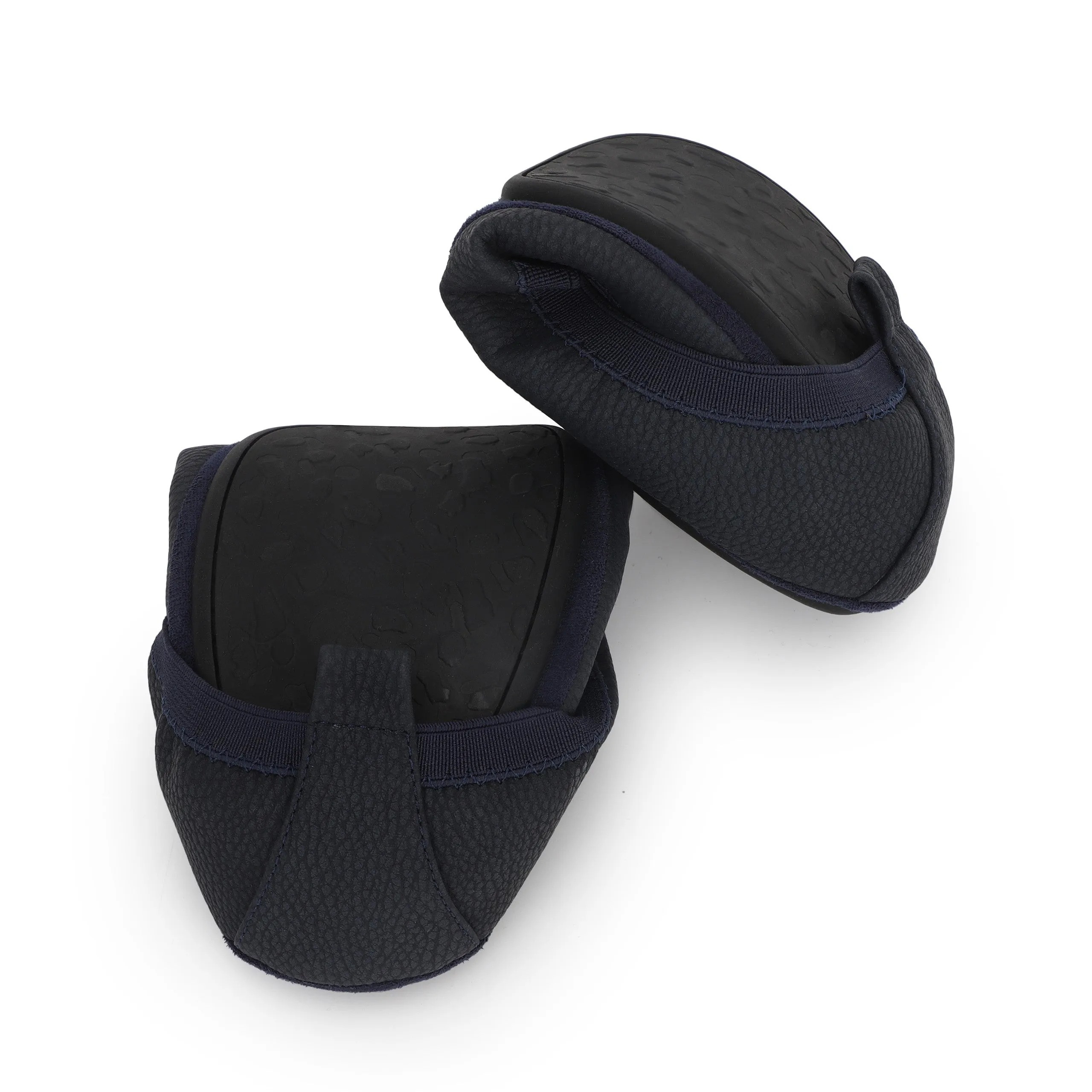 Nina Foldable Ballet Flat in Navy Vegan