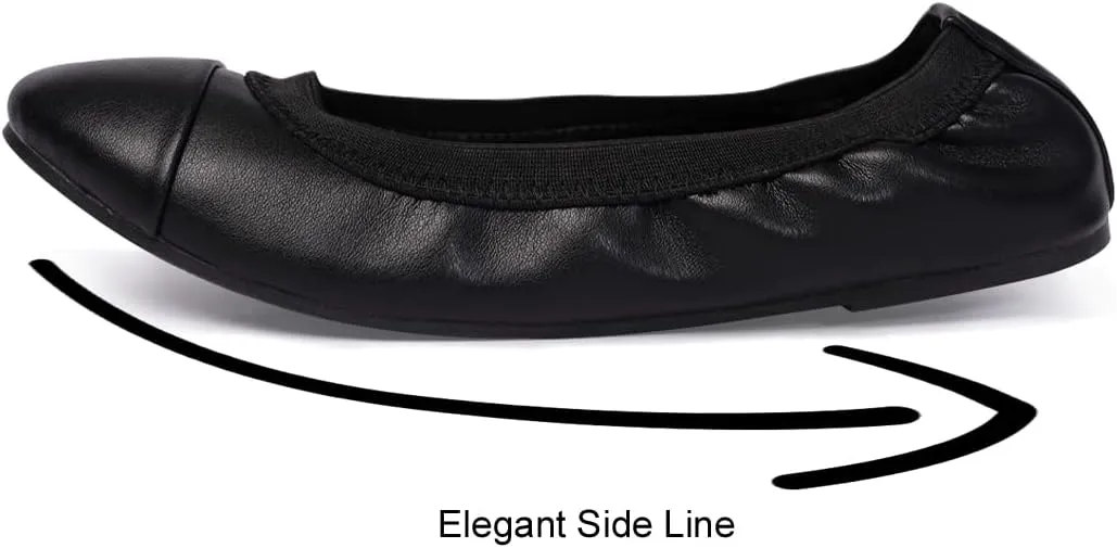 NITTI Women's Ballet Flats Classic Round Toe Flats Shoes Casual Comfort Slip On Soft Walking Shoes