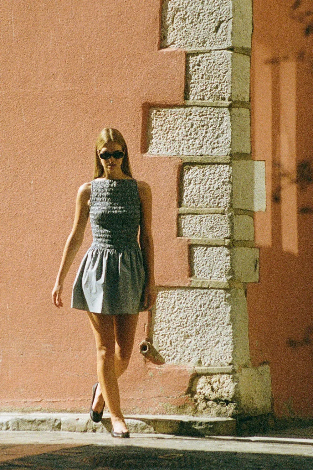 Noa Mini Dress  - Gingham - Black