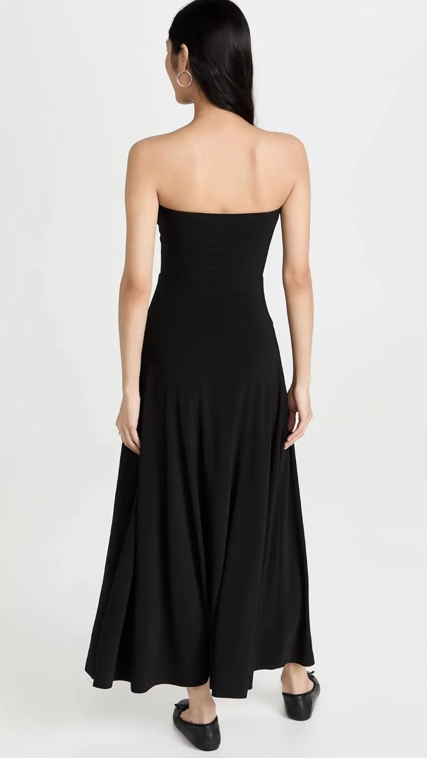 Norma Kamali Women's Strapless Flared Dress to Midcalf