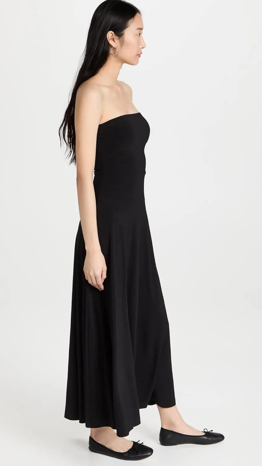 Norma Kamali Women's Strapless Flared Dress to Midcalf
