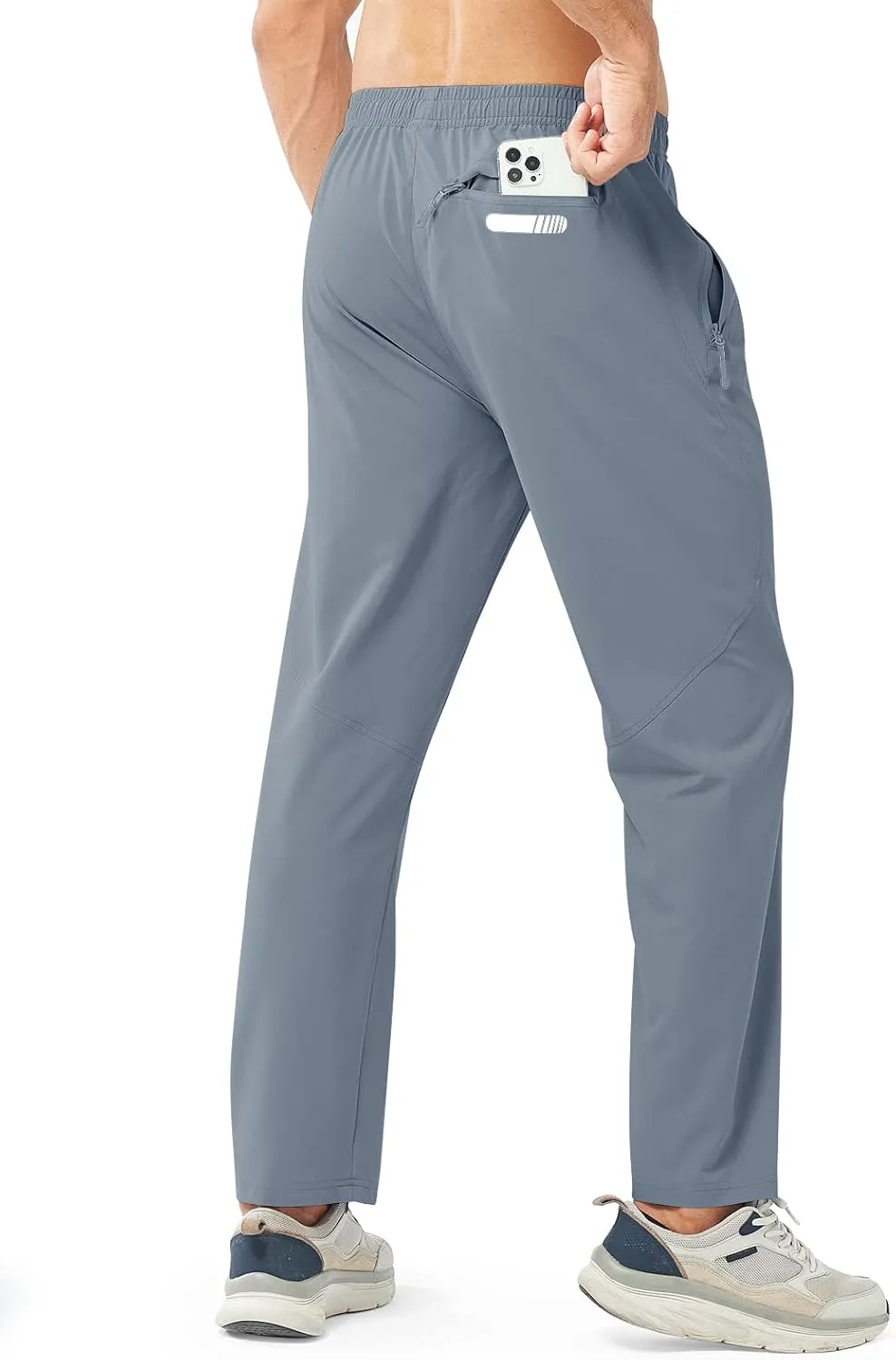 NORTHYARD Men's Athletic Pants Running Workout Joggers Lightweight Gym Jogging Track Casual Sweatpants with Zipper Pockets