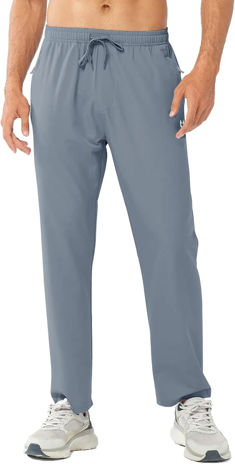 NORTHYARD Men's Athletic Pants Running Workout Joggers Lightweight Gym Jogging Track Casual Sweatpants with Zipper Pockets