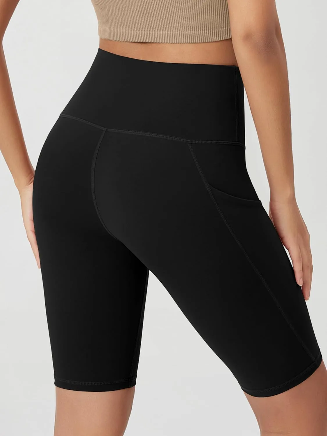 ODODOS Women's Tummy Control Biker Shorts 2.0 with Pockets High Waist Athletic Workout Yoga Shorts-5" / 8" / 10" Inseam