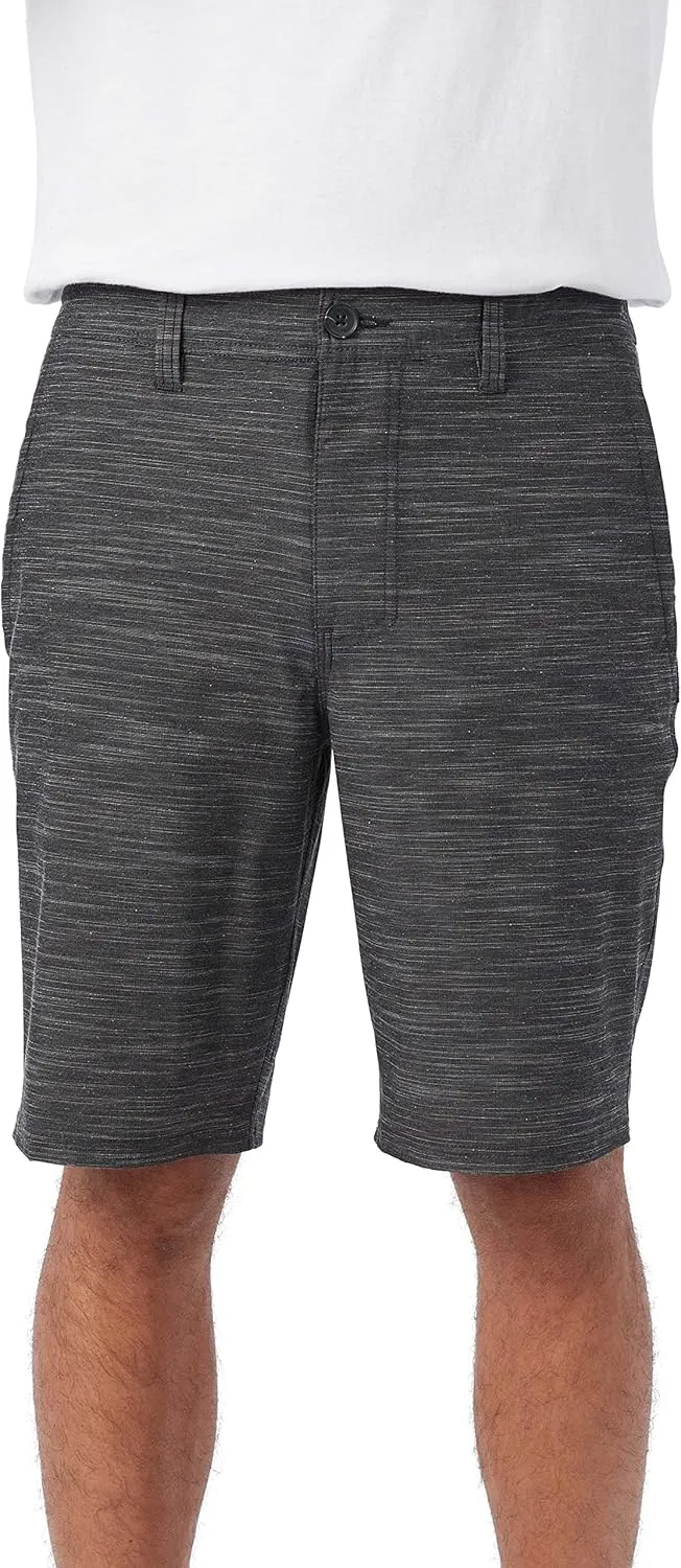 O'NEILL Men's Khaki Shorts, 20-Inch Outseam, Stretch Quick Dry Slub Fabric, Hybrid Chino Shorts Men, Casual and Active Wear