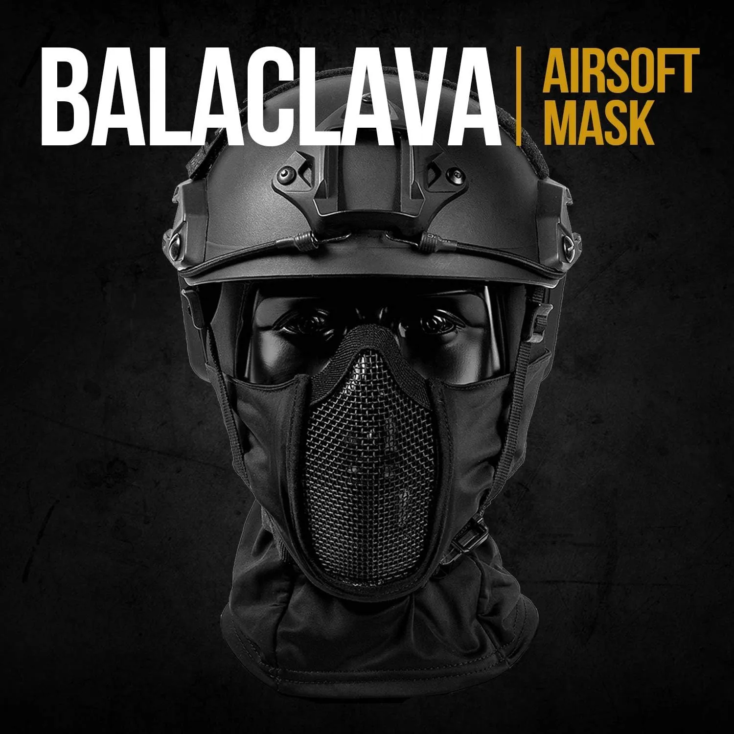 OneTigris Balaclava Mesh Mask, Ninja Tactical Mask with Full Face Protection for Outdoor