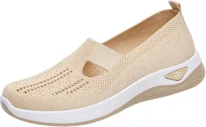 Orthopedic Shoes for Women，Breathable Comfort Wear Orthowear Walking Shoes，Cushionaire Wide Width Sneakers Diabetic Arch Support Sneakers Soft Slip On Shoe Comfortable