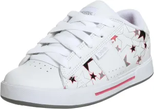 Osiris Sever Girl's Sneaker,White/Bubble Gum/Star,2 M