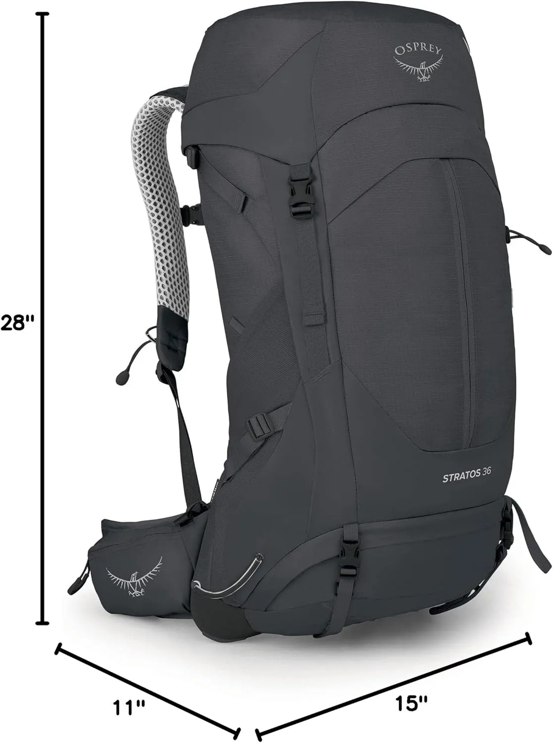 Osprey Stratos 36L Men's Hiking Backpack, Tunnel Vision Grey