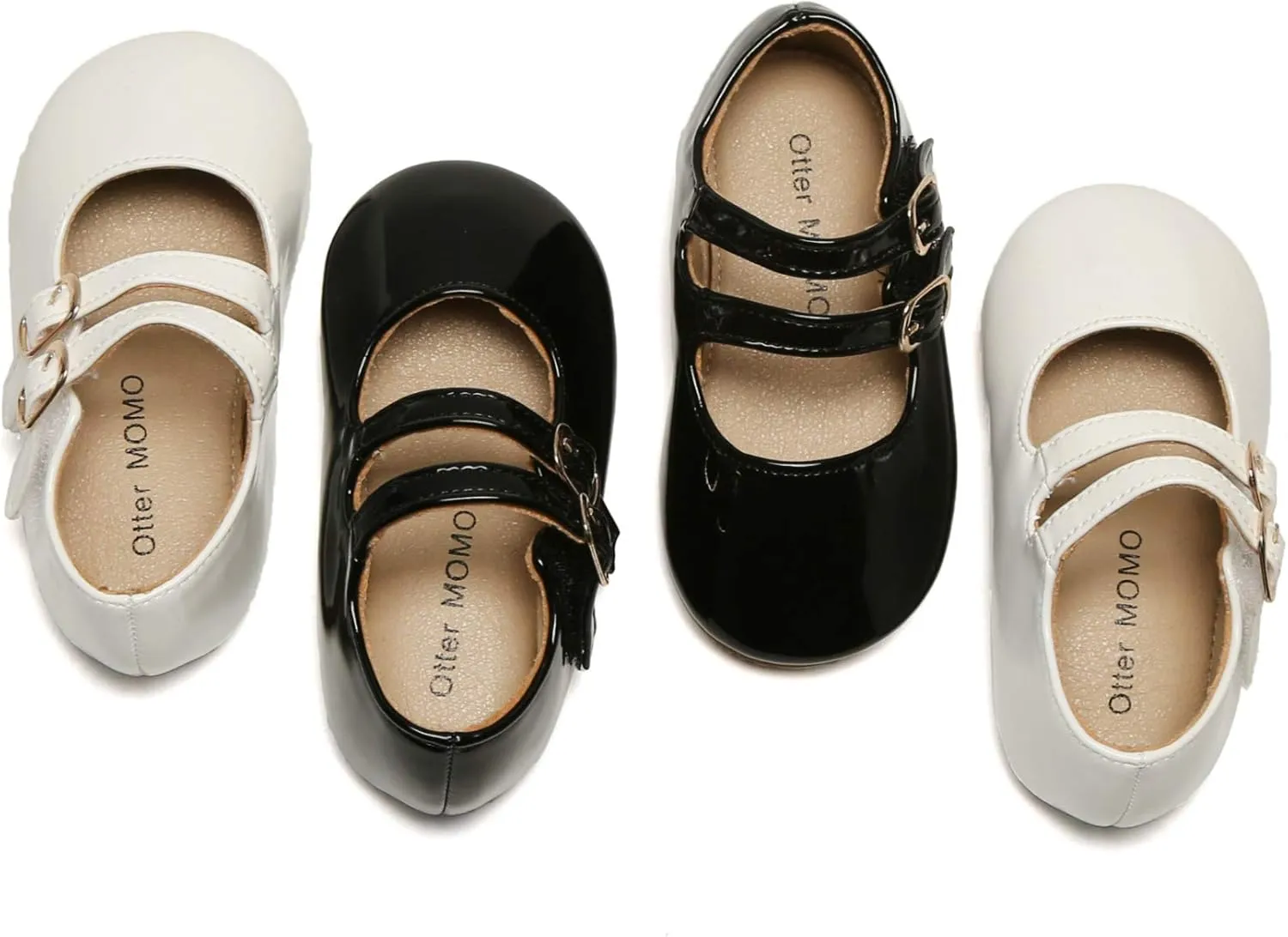 Otter MOMO Toddler/Little Girls Mary Jane Ballerina Flats Shoes Slip-on School Party Dress Shoes
