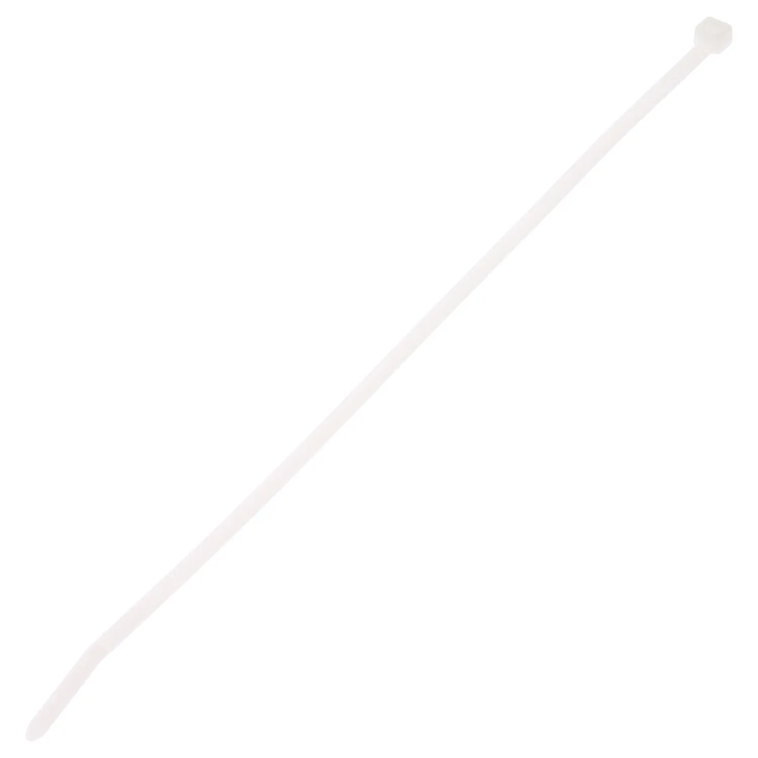 Panduit PLT2M-C Pan-Ty Cable Tie, Nylon 6.6, Miniature Cross Section, Curved Tip, Plenum-Rated, 18lbs Min Tensile Strength, 2" Max Bundle Diameter, .043" Thickness, .098" Width, 8" Length (Pack of 100)
