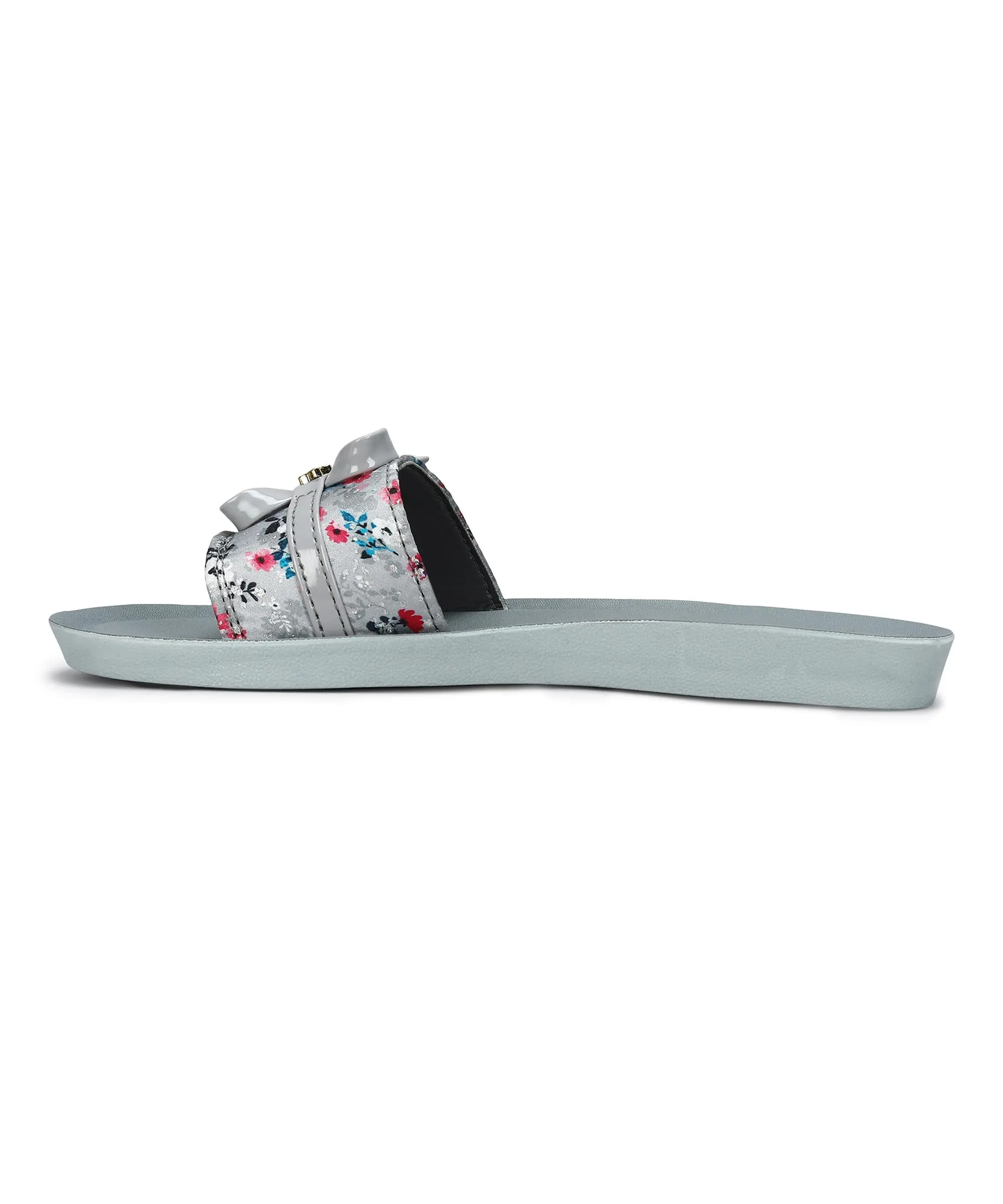 Paragon Women's Grey Sliders with Cushioned Sole for Everyday Use