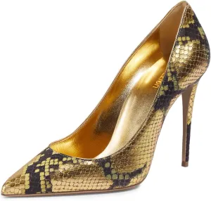 Pazzion Women's Sleek Closed Pointed Toe High Heel Pumps Fashion Slip On Thin Heeled Shoes for Outdoor Shopping Prom Size 4-16 US