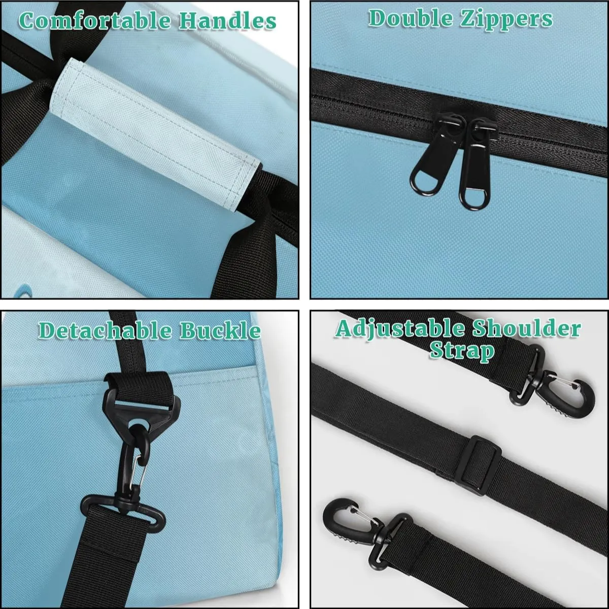 Personalized martial arts Bag with Name Custom Sport Duffle Bag Overnight Bag Sleepover bag travel bag Weekender Bags Workout Bag for Gym Gymnastics Gift blue white martial arts