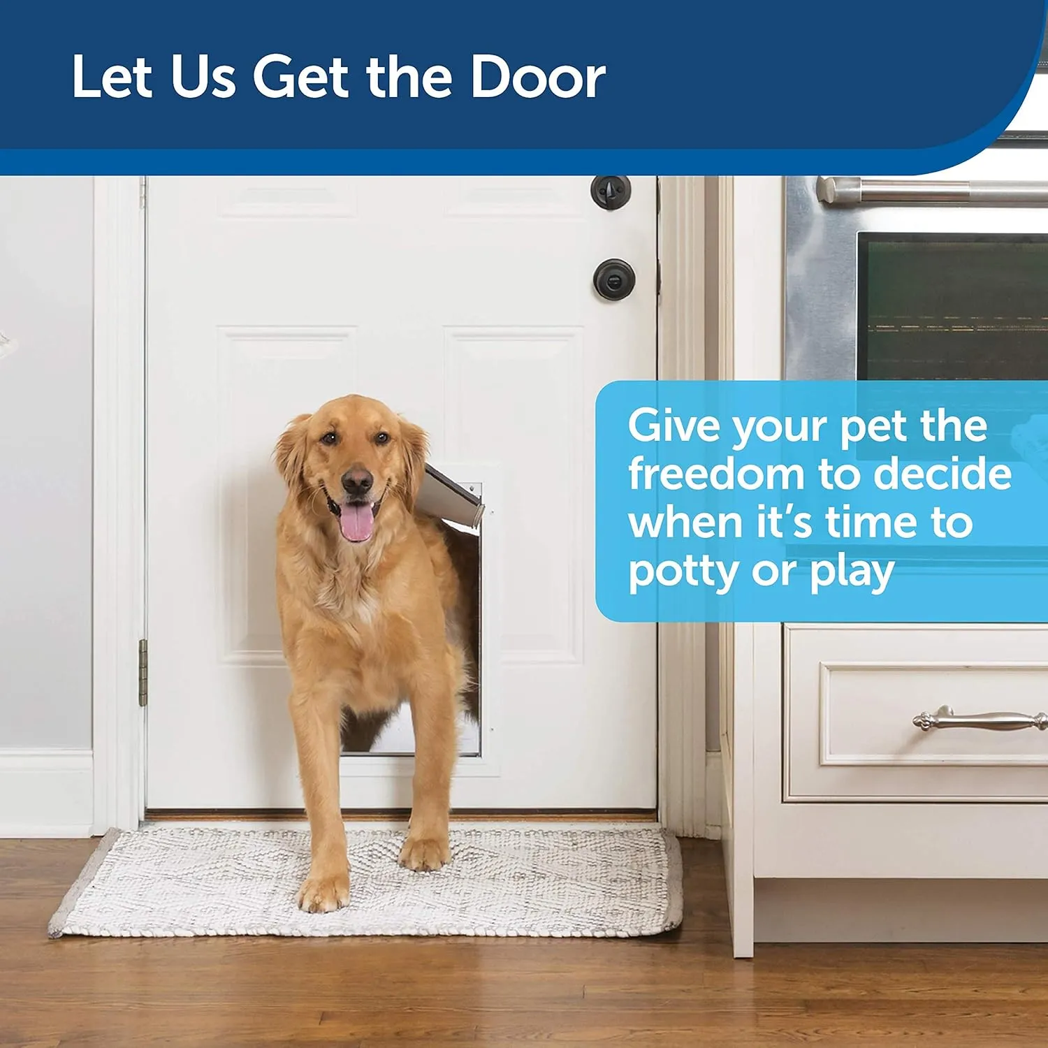 PetSafe Freedom Aluminum Dog and Cat Door - Durable Frame - Small, Medium, Large, X-Large
