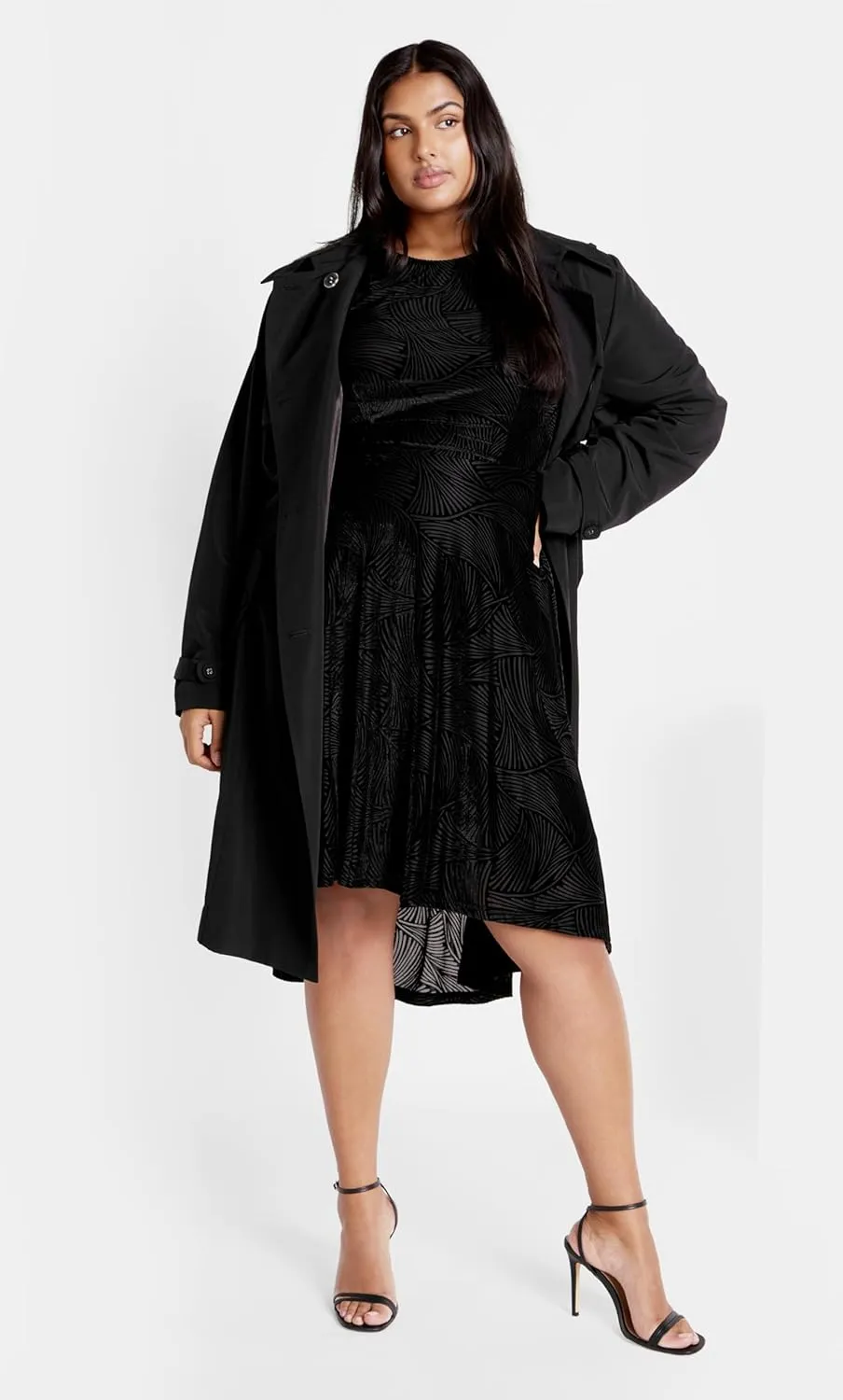 Plus Size Dress Sienna Zebra in Black