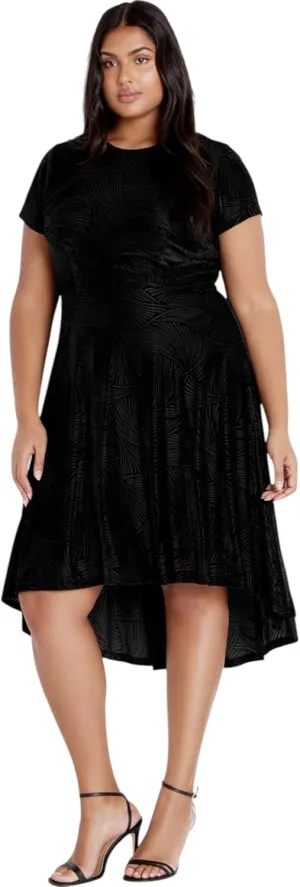 Plus Size Dress Sienna Zebra in Black