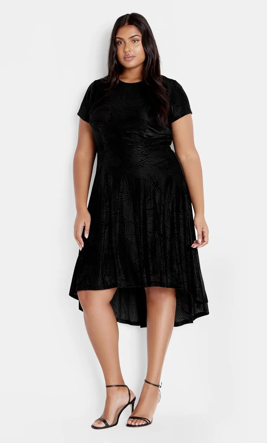 Plus Size Dress Sienna Zebra in Black