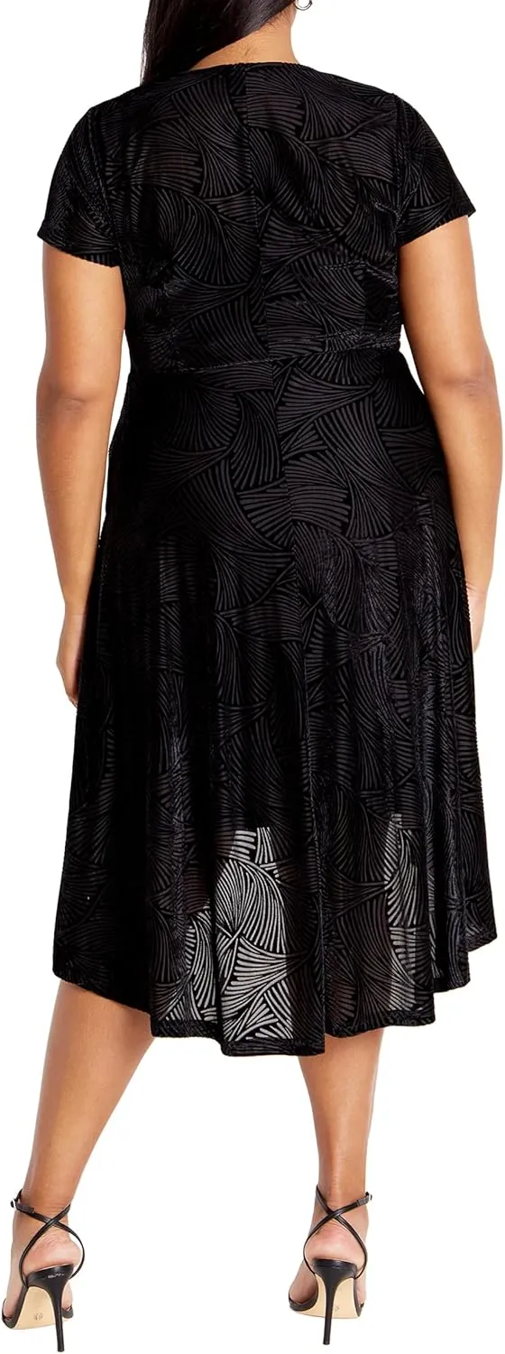 Plus Size Dress Sienna Zebra in Black