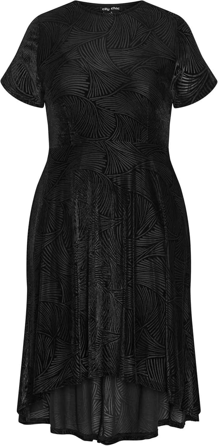 Plus Size Dress Sienna Zebra in Black