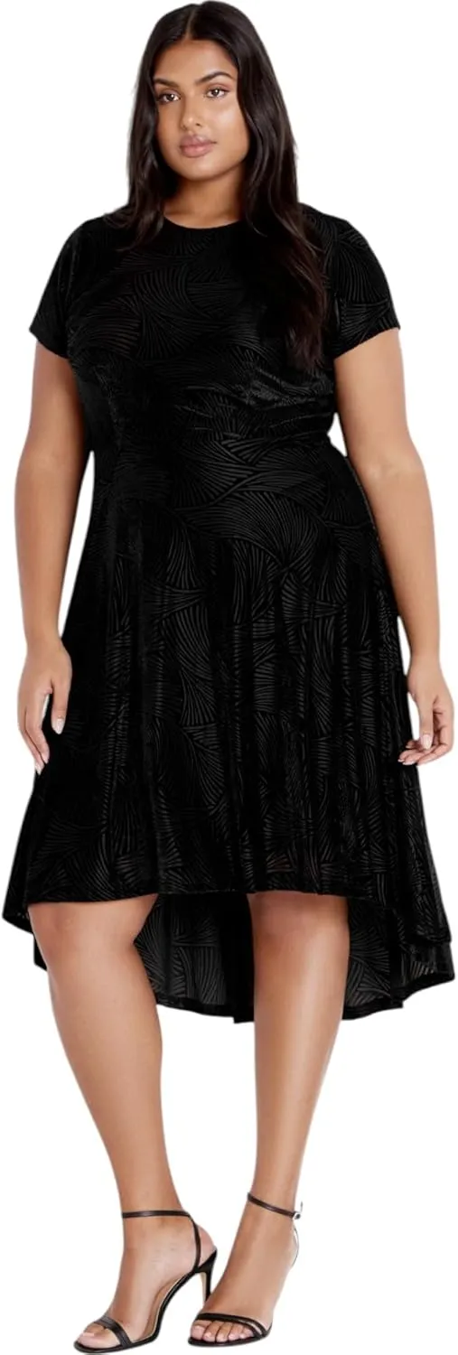 Plus Size Dress Sienna Zebra in Black