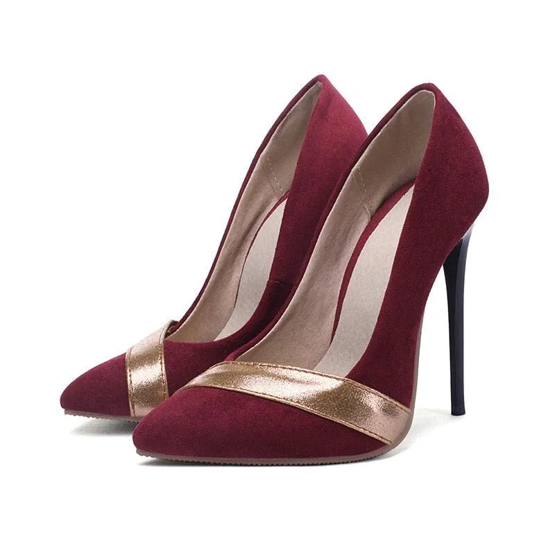 Pointed Toe Slip-on Sexy Thin High Heels Pumps