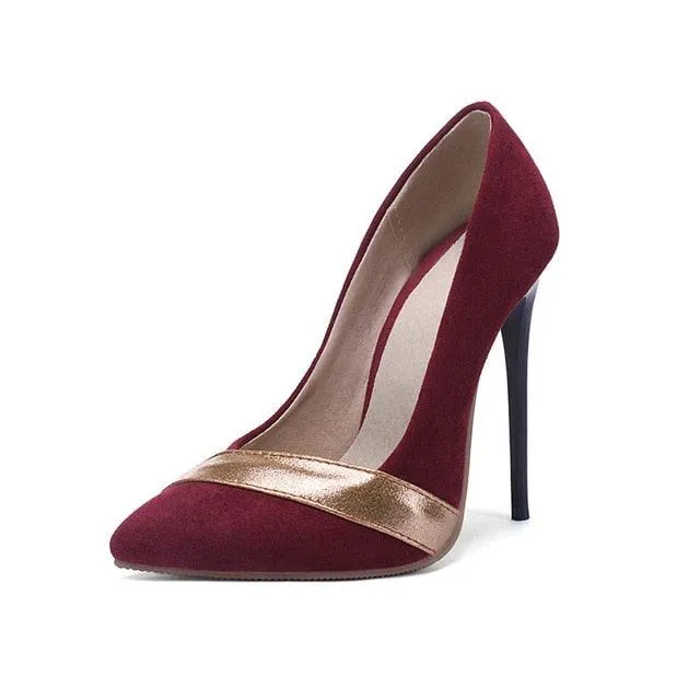 Pointed Toe Slip-on Sexy Thin High Heels Pumps