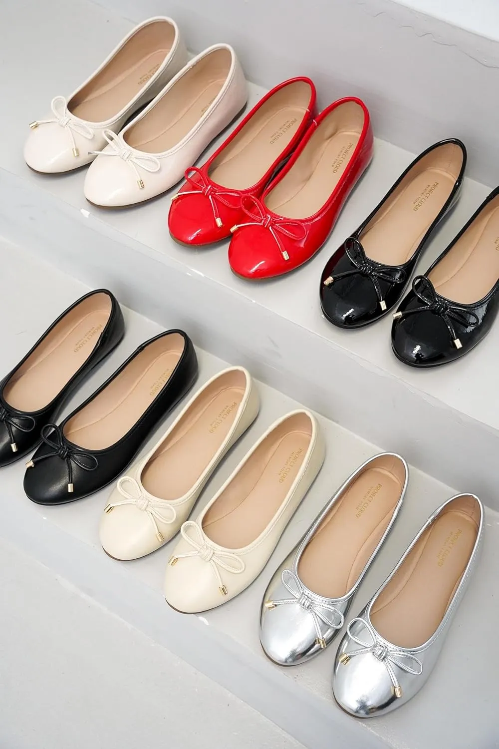 Project Cloud Ballet Flats Shoes for Women - Lightweight & Stylish Ballet Flats for Women Footwear - Non-Slip Mary Jane Shoes with Memory Foam - Casual Footwear for All-Day Comfort