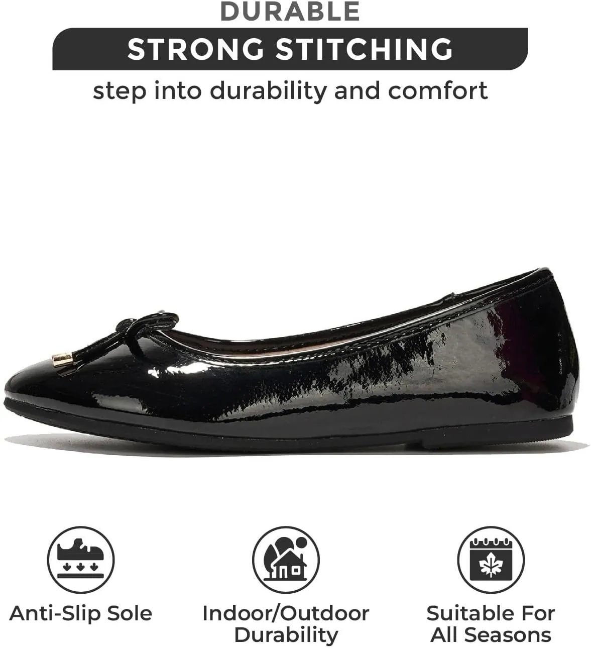 Project Cloud Ballet Flats Shoes for Women - Lightweight & Stylish Ballet Flats for Women Footwear - Non-Slip Mary Jane Shoes with Memory Foam - Casual Footwear for All-Day Comfort