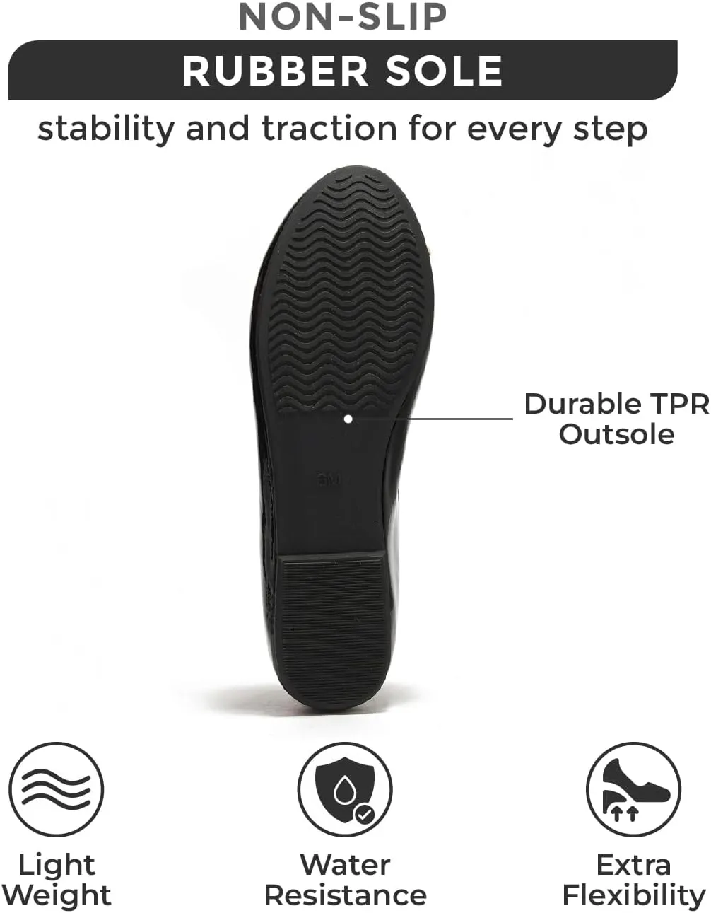 Project Cloud Ballet Flats Shoes for Women - Lightweight & Stylish Ballet Flats for Women Footwear - Non-Slip Mary Jane Shoes with Memory Foam - Casual Footwear for All-Day Comfort