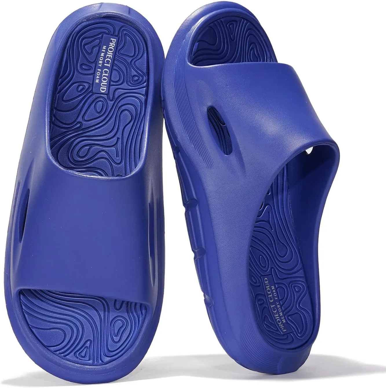 Project Cloud Mens Sandals - Lightweight and Flexible EVA Recovery Slides for Men with Ultra Bouncy Latex Insole - Comfortable Water Resistant Slippers for Men Footwear (Dean)