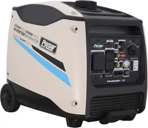 Pulsar 4500W, Portable Quiet Remote Start & Parallel Capability , CARB Compliant Inverter Backup Generator, PG4500iSR, White, RV ready
